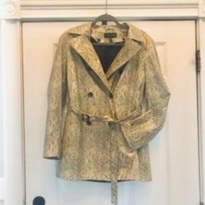 Gallery Vintage Faux Leather Snakeskin Coat